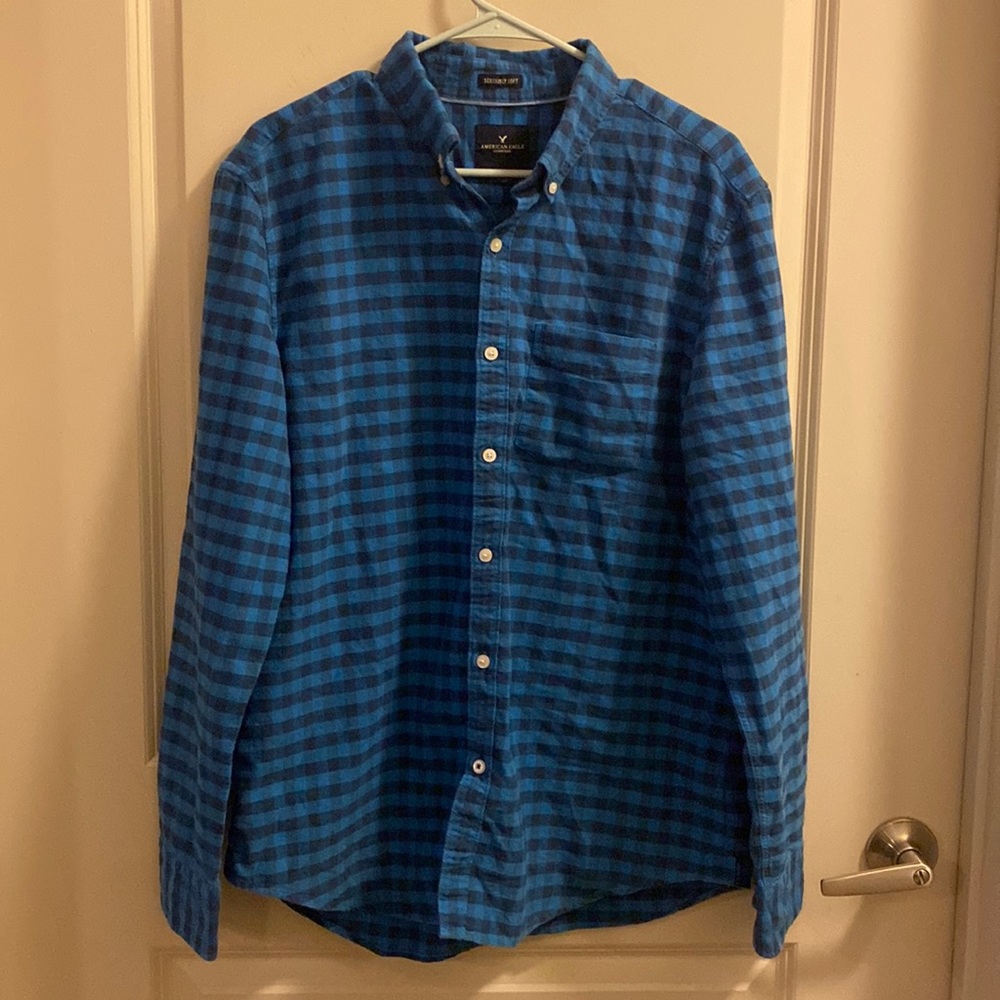 American Eagle Plaid Button Down